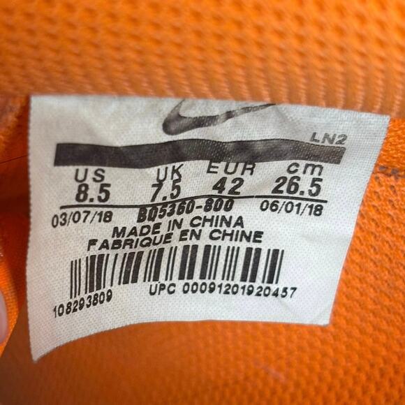 Nike Air Force 1 Low Just Do It 2018 Orange Size 8.5 Pre-Owned Rare & Stylish - Picture 8 of 16